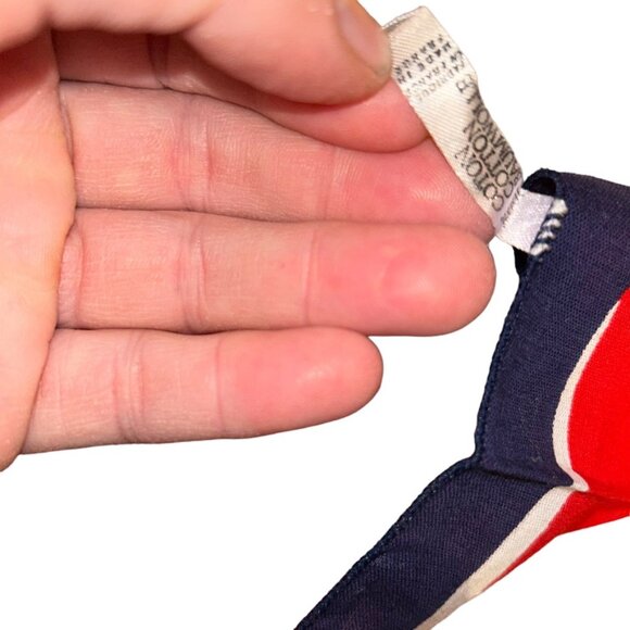 French Vintage cotton red teal Martini Cocktail cotton Handkerchief scarf RARE - Picture 4 of 5